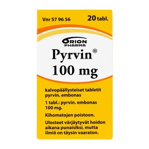 PYRVIN tabletti, kalvopäällysteinen 100 mg 20 kpl