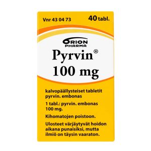 PYRVIN tabletti, kalvopäällysteinen 100 mg 40 kpl