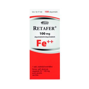 RETAFER depottabletti 100 mg 100 fol