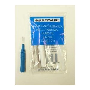 DOFT HAMMASVÄLIHARJA 0.6 MM SININEN 12 KPL