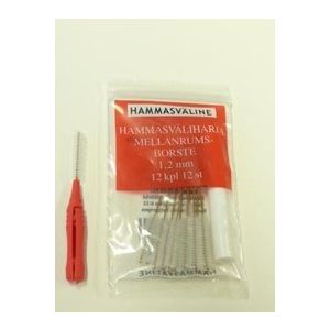 DOFT HAMMASVÄLIHARJA 1.2 MM PUNAINEN 12 KPL