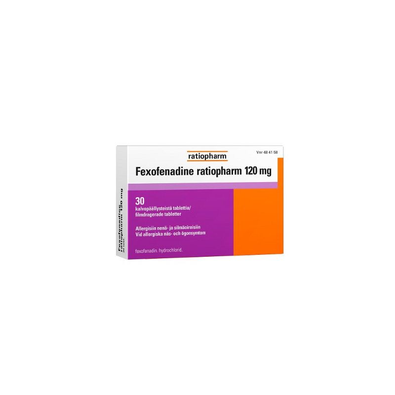 FEXOFENADINE RATIOPHARM tabletti, kalvopäällysteinen 120 mg 30 fol