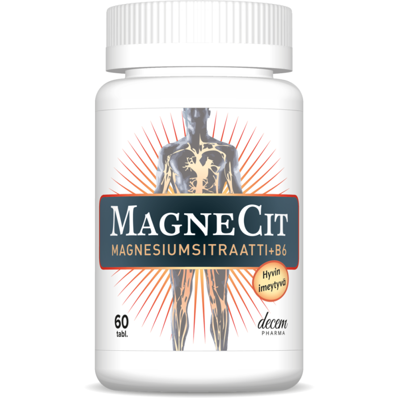 MagneCit Magnesiumsitraatti + B6-vitamiini 60 tabl
