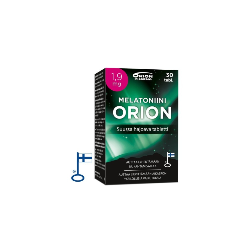 Melatoniini Orion 1,9 mg suussa hajoava 30 tabl