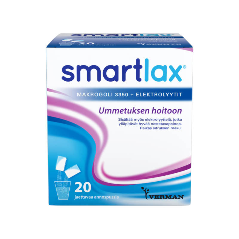 Smartlax Makrogoli + Elektrolyytit CE 20 kpl