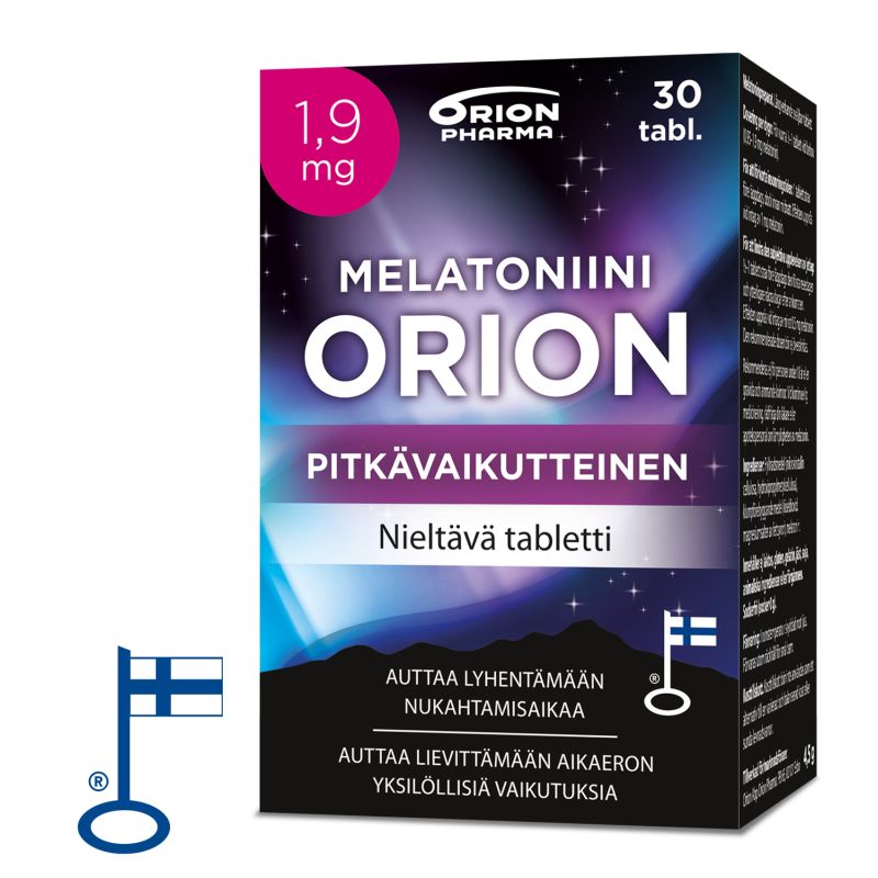 Melatoniini Orion 1,9 mg pitkävaikutteinen 30 tabl