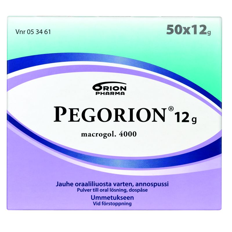 PEGORION jauhe oraaliliuosta varten, annospussi 12 g 50 x 12 g